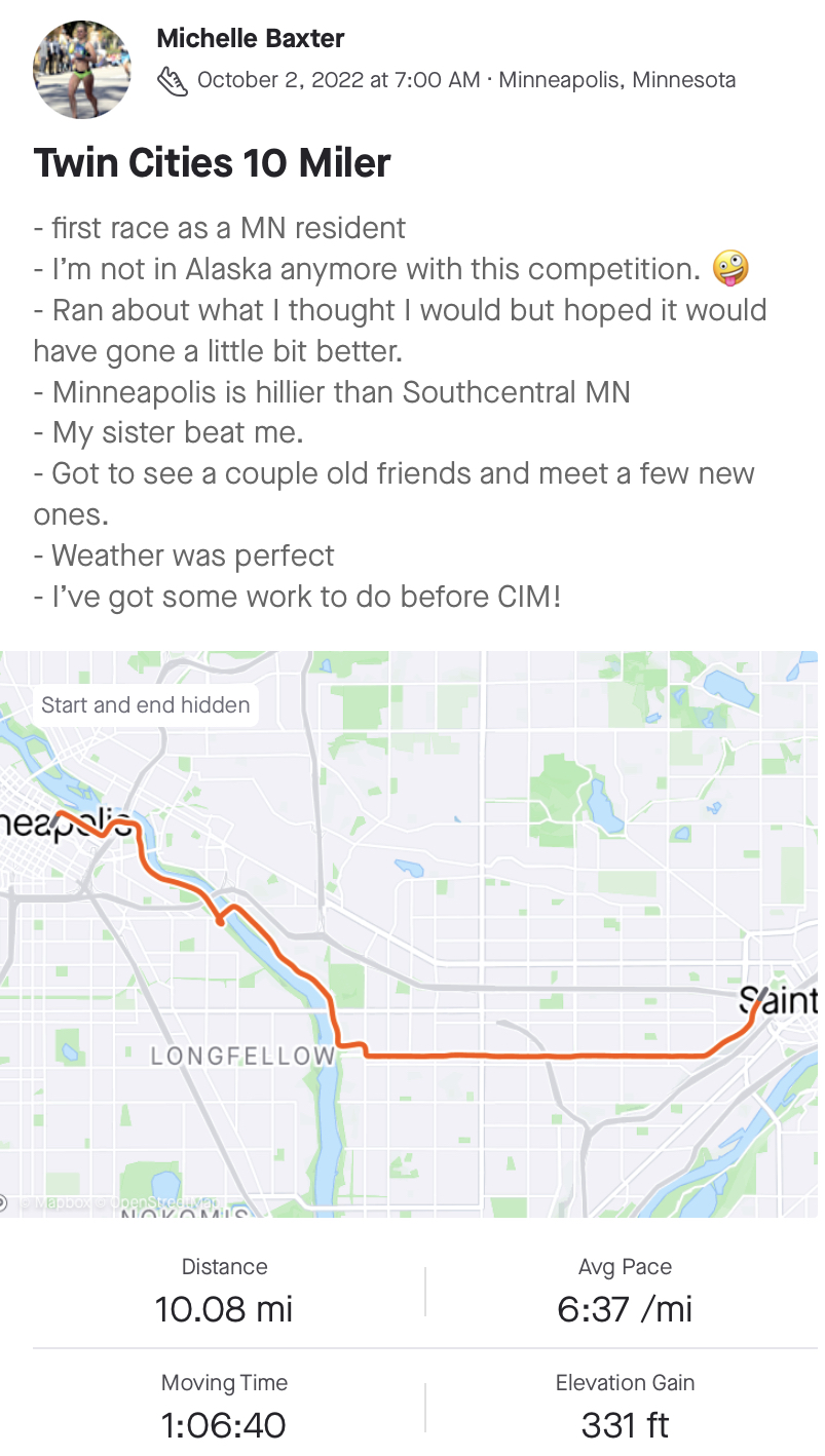 Twin Cities 10 Miler 2022 Race Recap The Runner's Plate